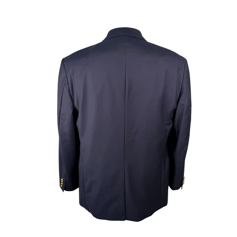 Lauren‎ Ralph Lauren Blazer Mens 44R Navy 100% Wool Gold Button